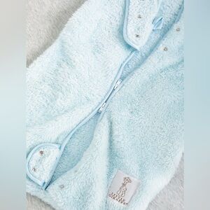 Little Giraffe Blue Chenille Dream Sack size 0-6 months